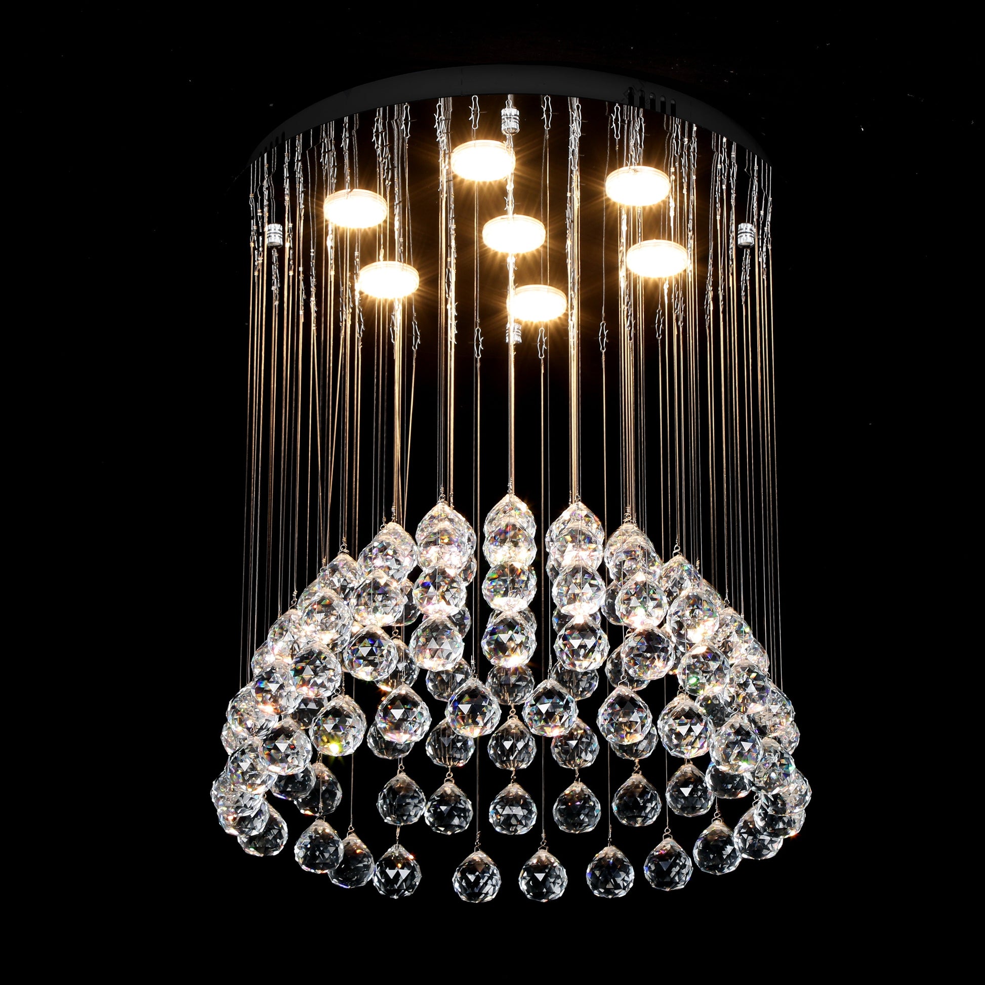 LED полилей Cristal Crysta 7x5W Silver 50CM Еквивалент 300W