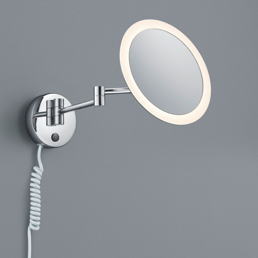LED аплик за баня, регулируем с лупа и бутон on/off