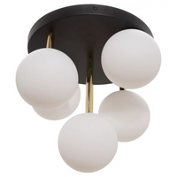 Lustra Abajur 5xG9 Black + Gold Nevalo NEGRU + AURIU / MINIMALIST DESIGN Lighting Fixtures