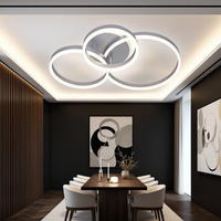 Осветително тяло LED Beauty Silver Circle еквивалент 600W с дистанционно