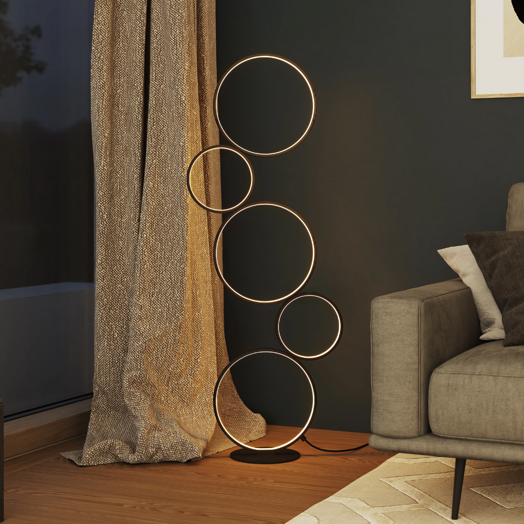 Лампион LED PREMIUM 36W 115cm RONDO Black