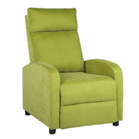 Релакс фотьойл с механизъм Recliner, зелена дамаска