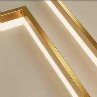 Окачено LED осветително тяло 1 правоъгълен елемент 80X40CM златно, еквивалент 400W