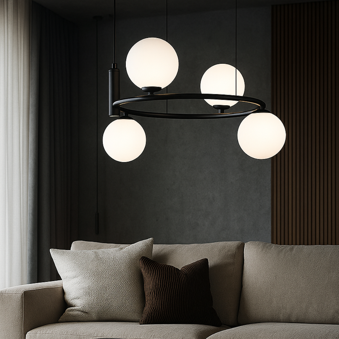 Lustra Abajur Avero 4xG9 BLACK NEAGRA / ABAJUR Chandeliers
