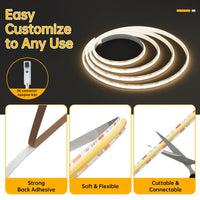 KIT Banda LED 24V CCT 5 metri cu 3 Tipuri de Lumina si Telecomanda 3 FUNCTII / IP21-INTERIOR / 5 METRI LED Strips