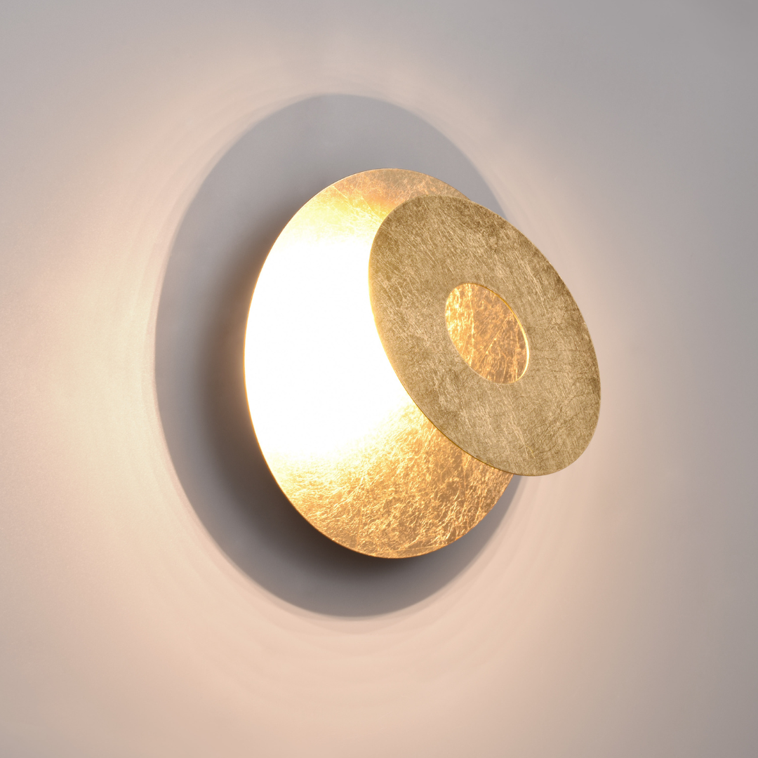 LED аплик Luxury Round Gold LEANO