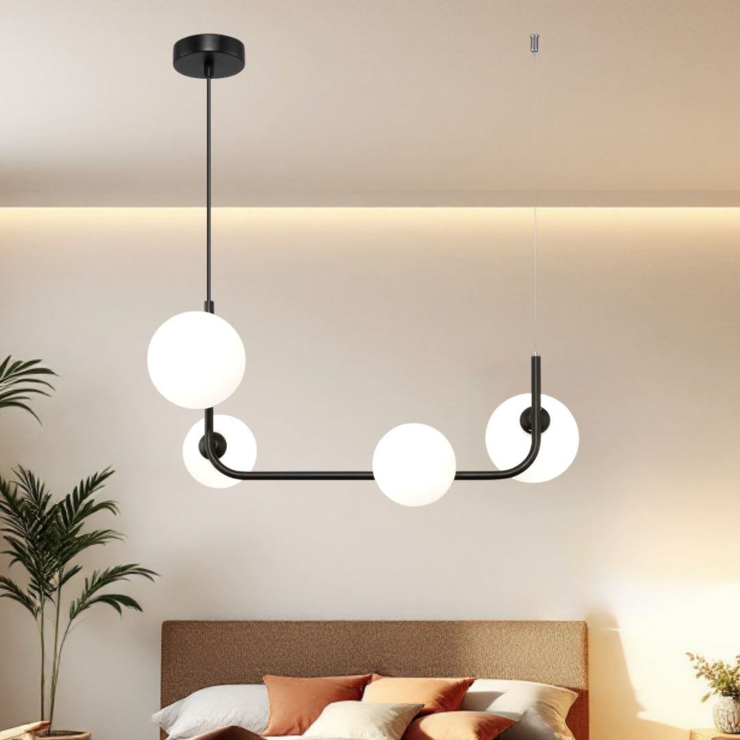 Осветително тяло Abajur MAT BLACK Urban Orbit 4xE27 - 3001-4