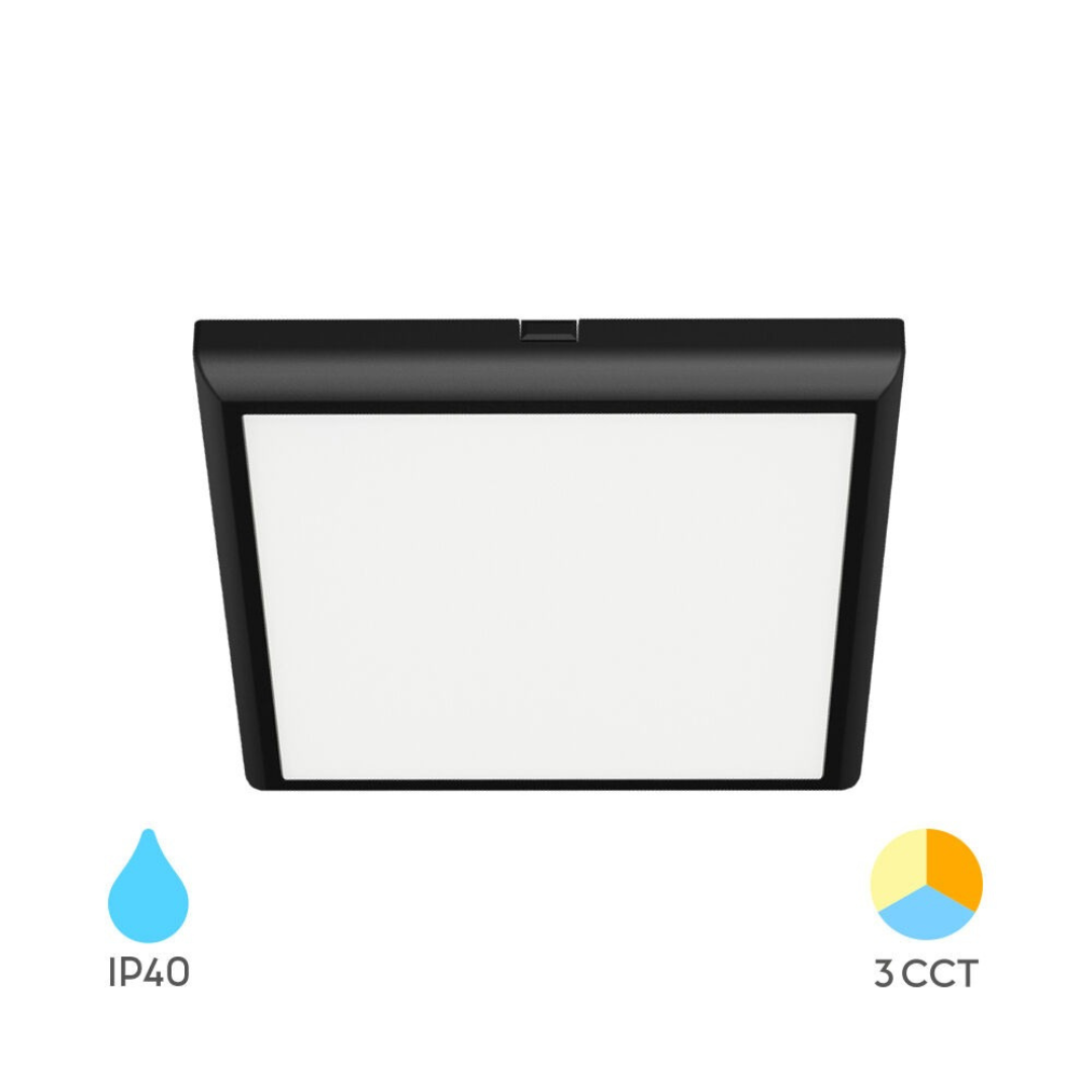 LED плафон за баня 20W 22.5cm Square IP40 3 вида светлина еквивалент 200W