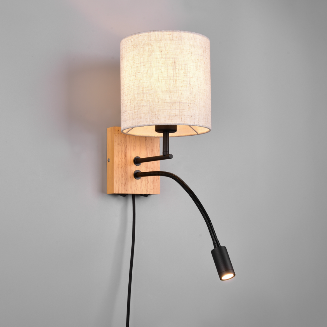 LED аплик за спалня NILAM Wood Design