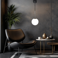 Регулируем аплик Nordic Style HangGlobe Black с матов абажур
