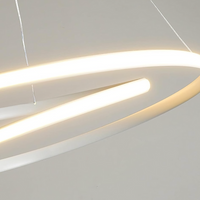 Бяла висяща LED осветително тяло 120W Lumea с дистанционно, еквивалент 600W