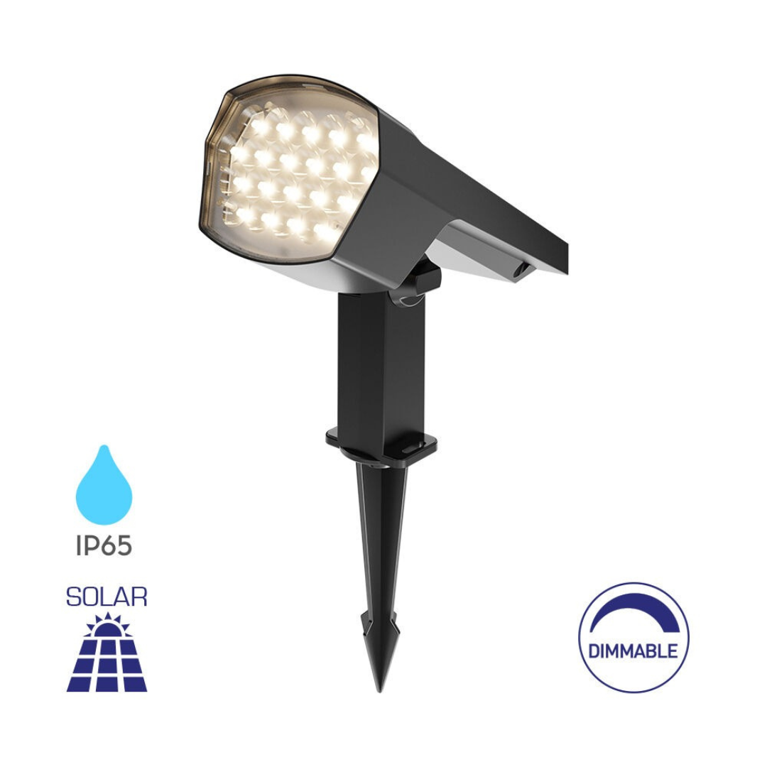 Соларен LED стълб за градина 12W