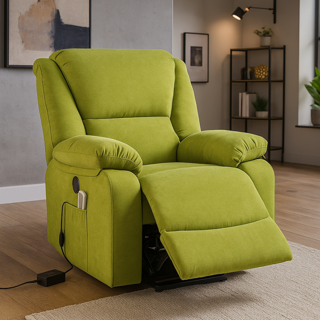 Fotoliu cu Masaj și Încălzire Recliner Electric Verde FOTOLIU CU MASAJ/RECLINER/INCALZIRE / VERDE Chairs
