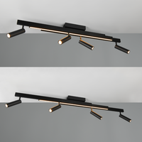 Lustra LED cu 4 Spoturi pe Sina ZENO Black NEAGRA / 133CM led ceiling light