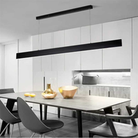 LED осветително тяло Lyne Black висящо, еквивалент 360W, с дистанционно управление