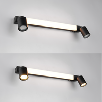аплик LED ENRICO Black 6.5W 60cm IP44 с спотове 2xGU10