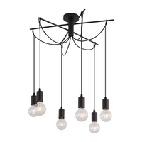 Lustra Suspendata Abajur 6xE27 Black NEAGRA / ABAJUR Chandeliers