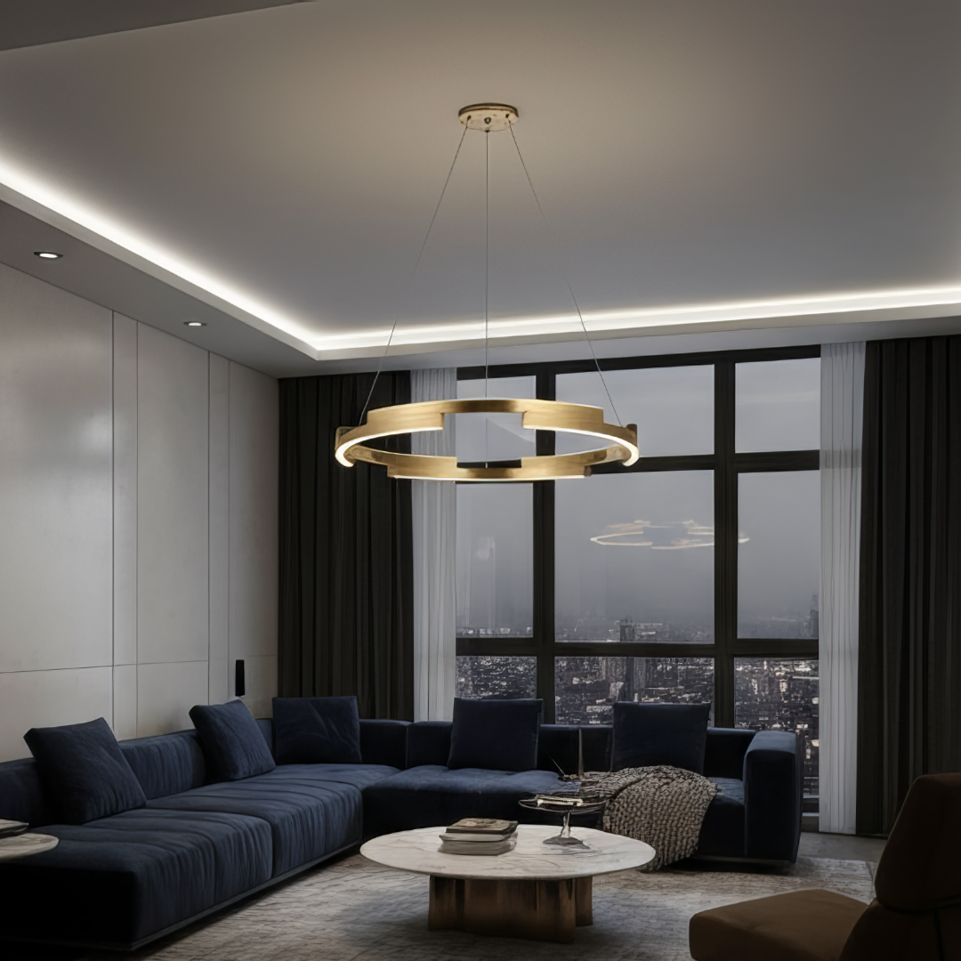 LED осветително тяло висящо Gold, еквивалент 520W, с дистанционно