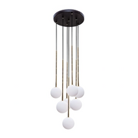 Lustra Abajur 7xG9 Black Nuvon NEAGRA / ABAJUR Chandeliers