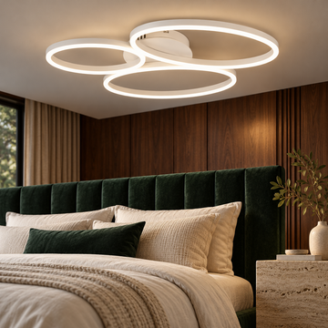 LED осветително тяло за таван DIVI White, еквивалент 430W, с дистанционно