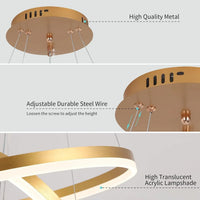 Lustra Led Wonderland Gold 2 Segmente Echivalent 400W Lighting Fixtures