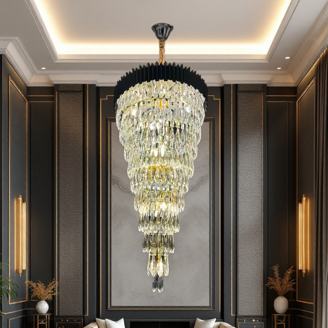 Кристален полилей 160CM Black Extravaganza 25xE14