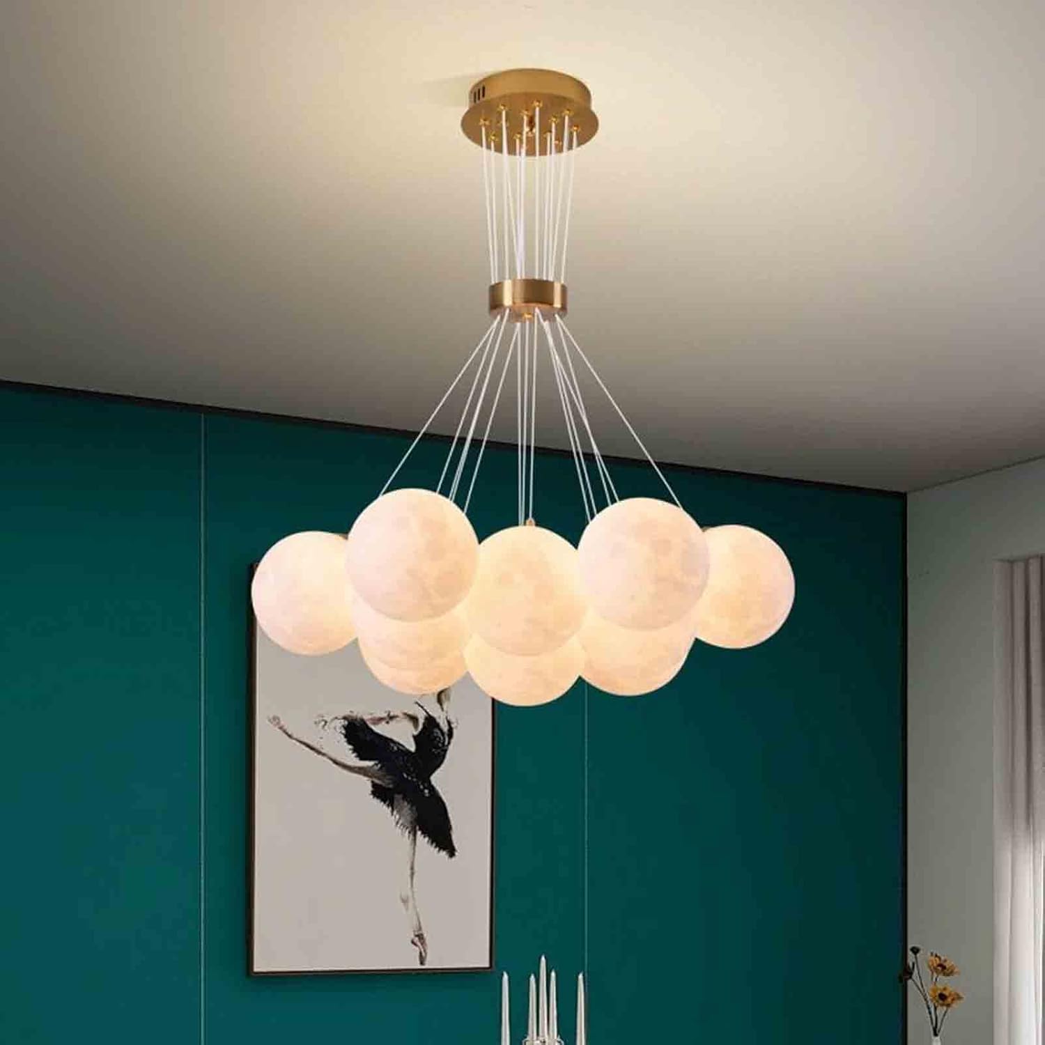 LED осветително тяло Abajur GOLD Moonlight 7xE27/13xE27