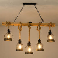 Осветително тяло Wood Design Iron Cage 5XE27