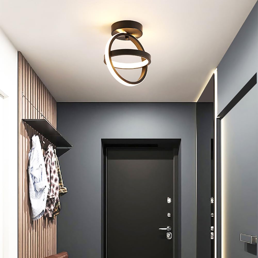 LED осветително тяло INFINITY RINGS Black Еквивалент 200W