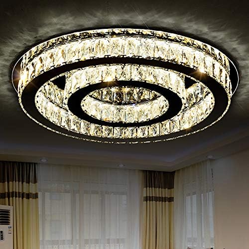LED осветително тяло TWO CIRCLE Cristal Еквивалент 500W с дистанционно