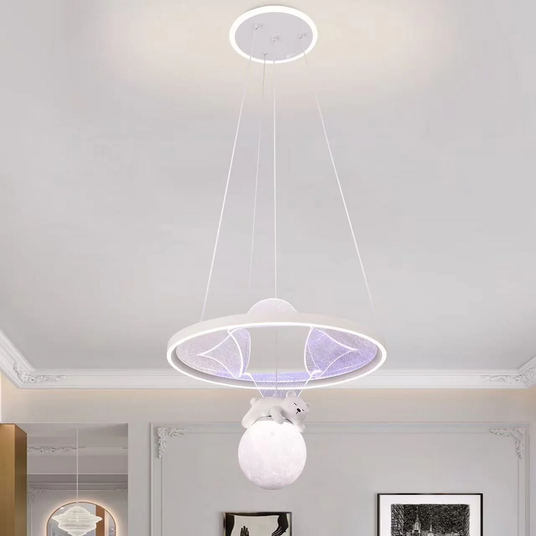LED осветително тяло KIDS висящо Teddy Bear еквивалент 650W с дистанционно
