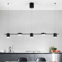 Линеен висящ LED осветително тяло Black еквивалент 400W 2369/5BK