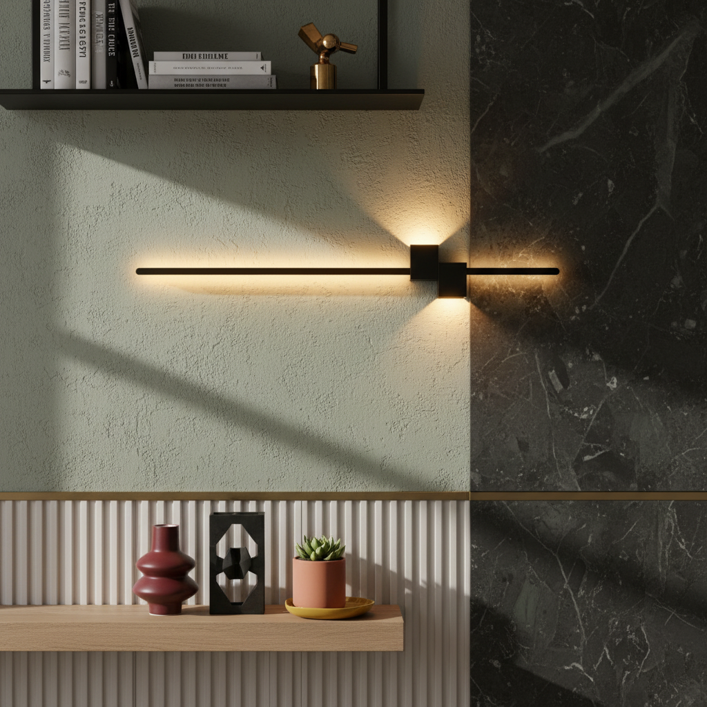 LED аплик MILO LINES 38W черен Еквивалент 300W
