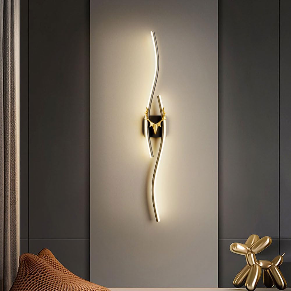 LED аплик за стена ZYBO Черен 60 cm