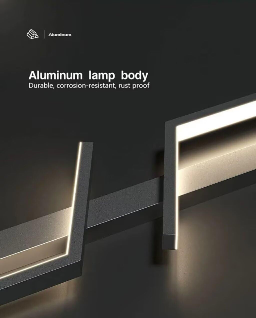 LED аплик Modern Lines Black 80cm еквивалент 150W