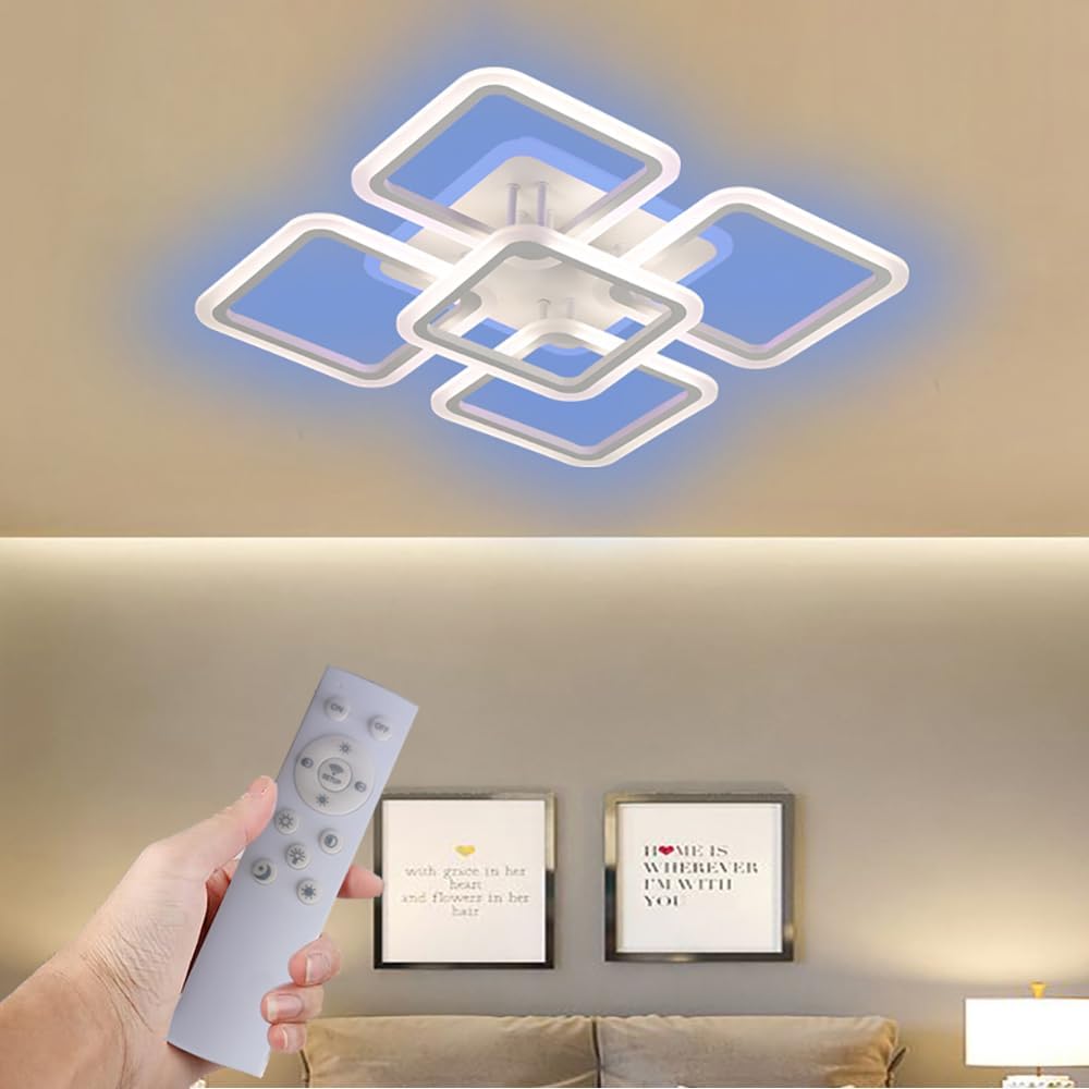 LED осветително тяло SQUARE RGB 55cm Еквивалент 800W Дистанционно