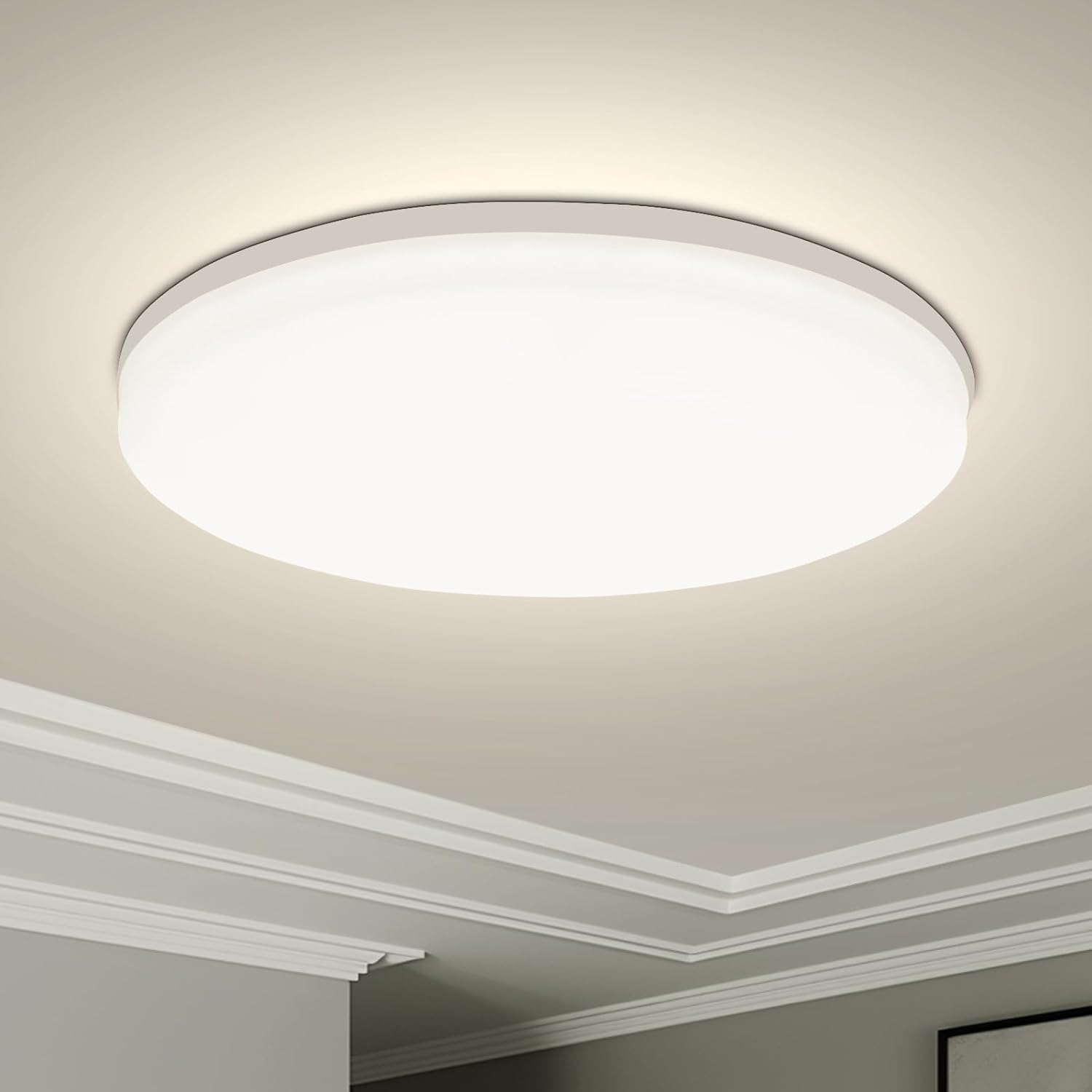 LED плафон 44W FRAMELESS кръгъл, еквивалентен на 400W