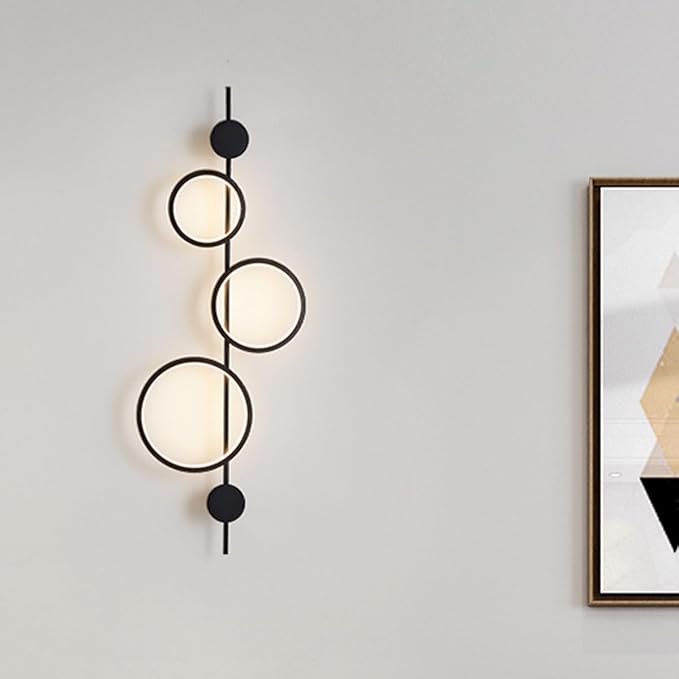 LED аплик 40W TRIPLE ROUND BLACK 3 функции