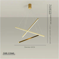 LED осветително тяло 3 Geometric GOLD LINES висящо Еквивалент 400W