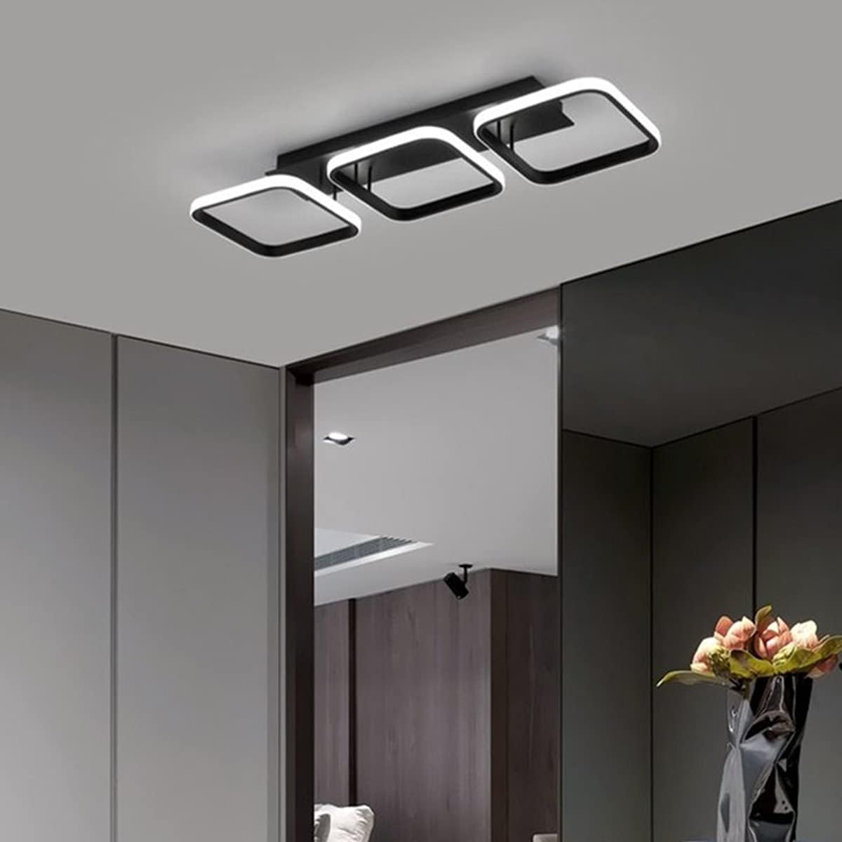 LED осветително тяло 60W ENZO SQUARE BLACK еквивалент 300W