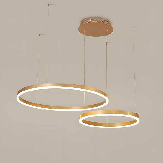 Lustra LED WONDERLAND Gold 2 Segmente Mobile Echivalent 500W Telecomanda AURIE / SUSPENDATE / 60CM Lighting Fixtures