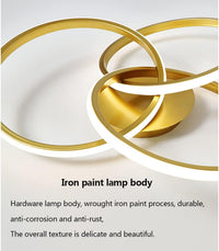 LED осветително тяло Three RINGS Gold еквивалент 400W с дистанционно