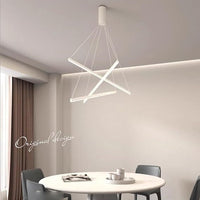 LED осветително тяло 3 Geometric WHITE LINES висящо, еквивалент 400W