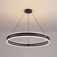 LED осветително тяло Mini Ring Черно, висящо, еквивалент 400W, с дистанционно