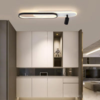 LED аплик със спотове 60 cm Бял + Черен – еквивалент 200W