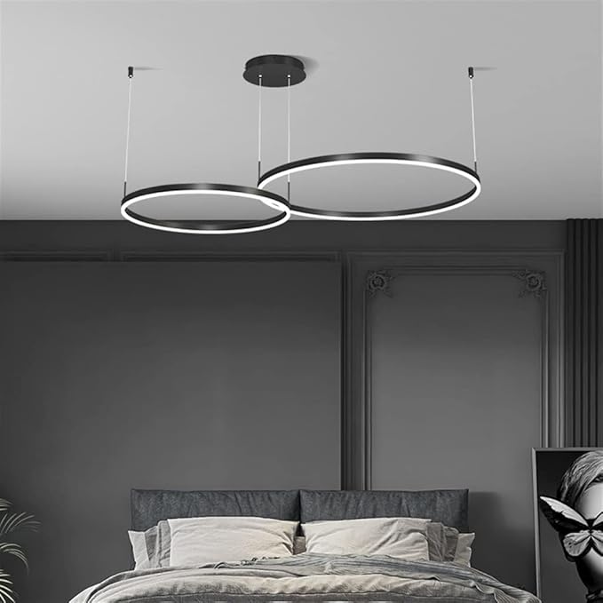 Lustra LED WONDERLAND Black 2 Segmente Mobile Echivalent 500W Telecomanda NEAGRA / SUSPENDATE / 60CM Lighting Fixtures