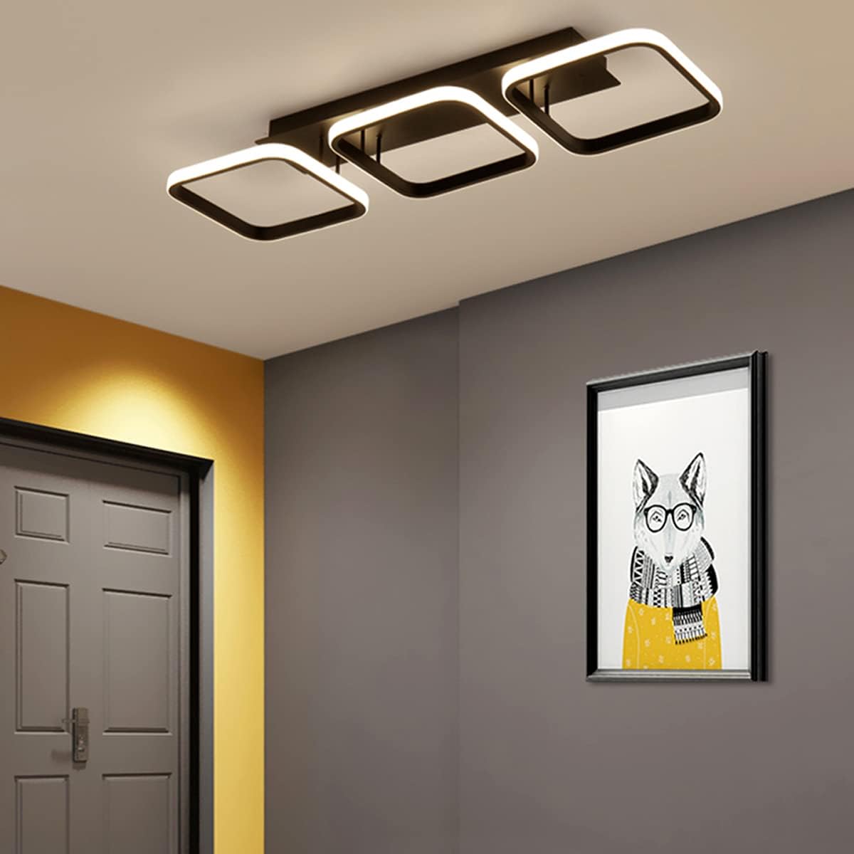 LED осветително тяло 60W ENZO SQUARE BLACK еквивалент 300W