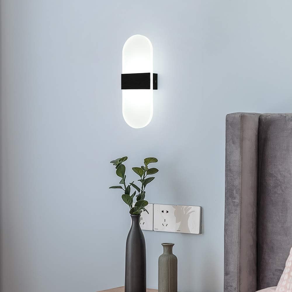 LED аплик за стена 12W SUBLIME OVAL BLACK