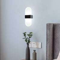 LED аплик за стена 12W SUBLIME OVAL BLACK