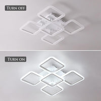 LED Осветително тяло 4+1 Big SQUARE White 60CM Еквивалент 850W с дистанционно